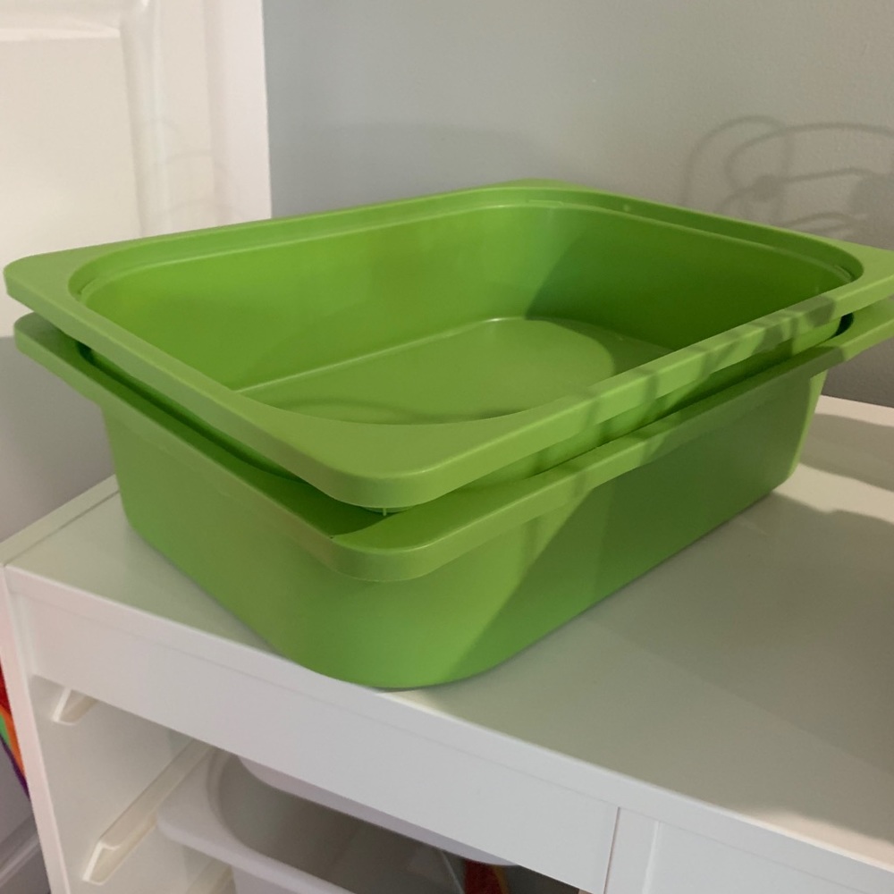 IKEA trofast green medium bins